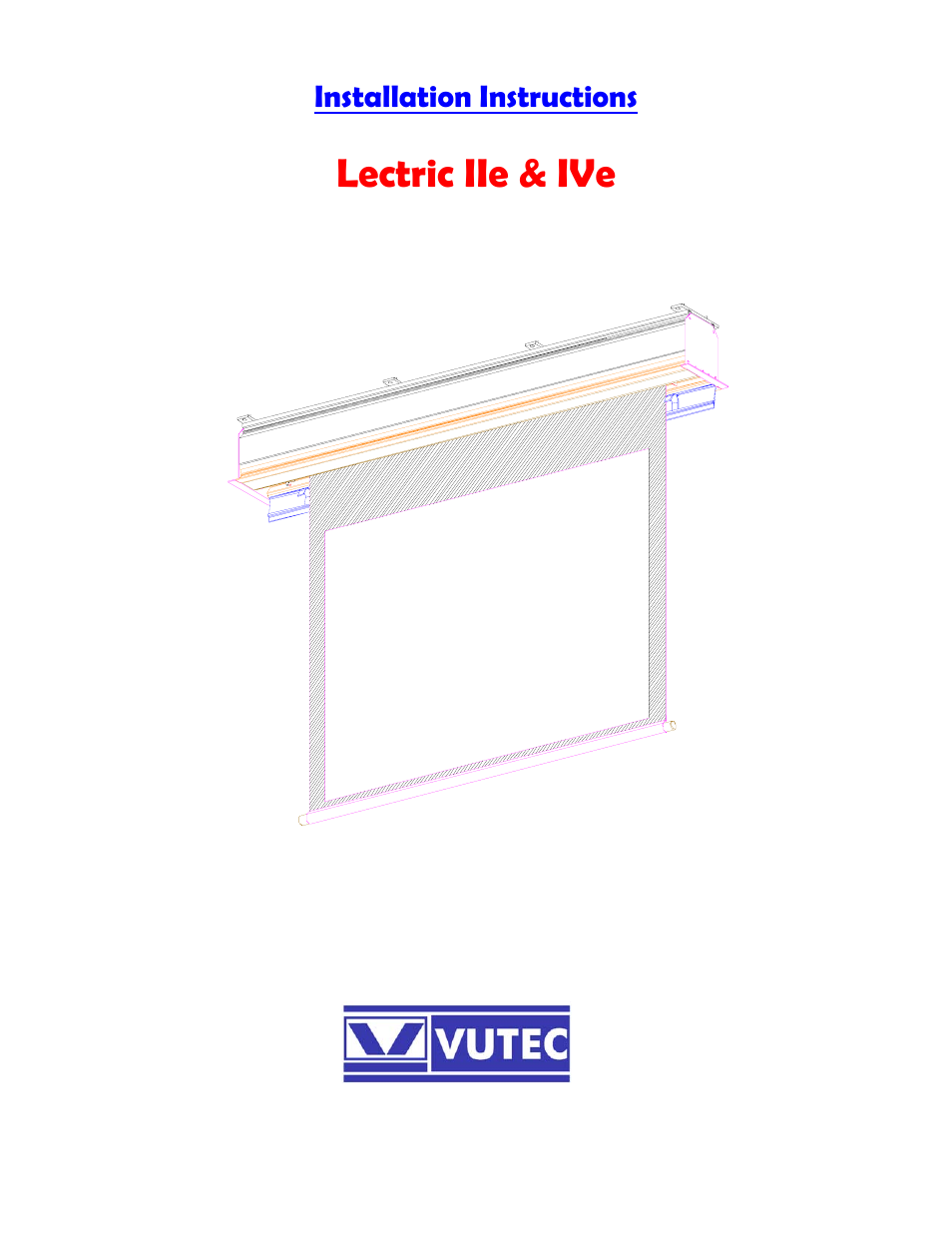 Vutec LECTRIC II - Installation Instructions User Manual | 12 pages