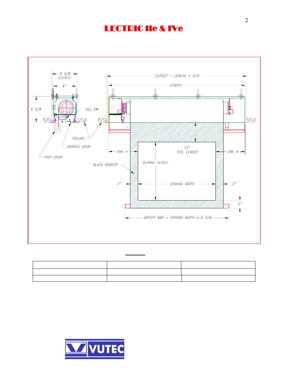 Lectric iie & ive | Vutec LECTRIC II - Installation Instructions User Manual | Page 3 / 12