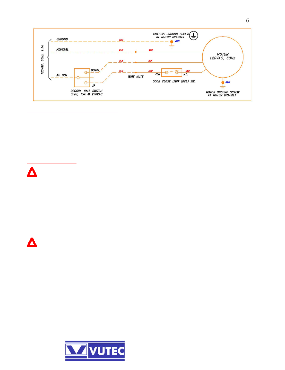 Vutec LECTRIC II - Installation Instructions User Manual | Page 7 / 12