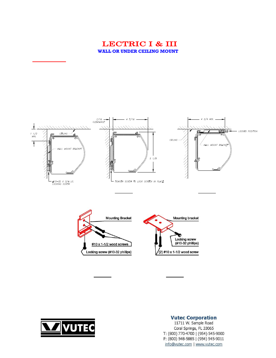 Lectric i & iii | Vutec LECTRIC I - Installation Instructions User Manual | Page 2 / 4