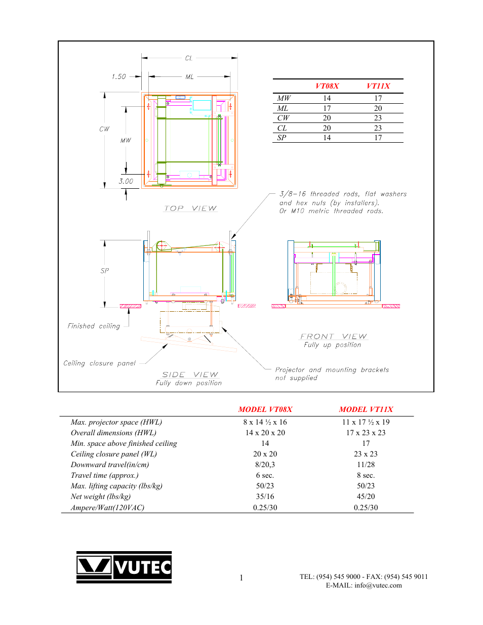 Vutec VT11X VU-PRO - Installation Instructions User Manual | Page 2 / 6