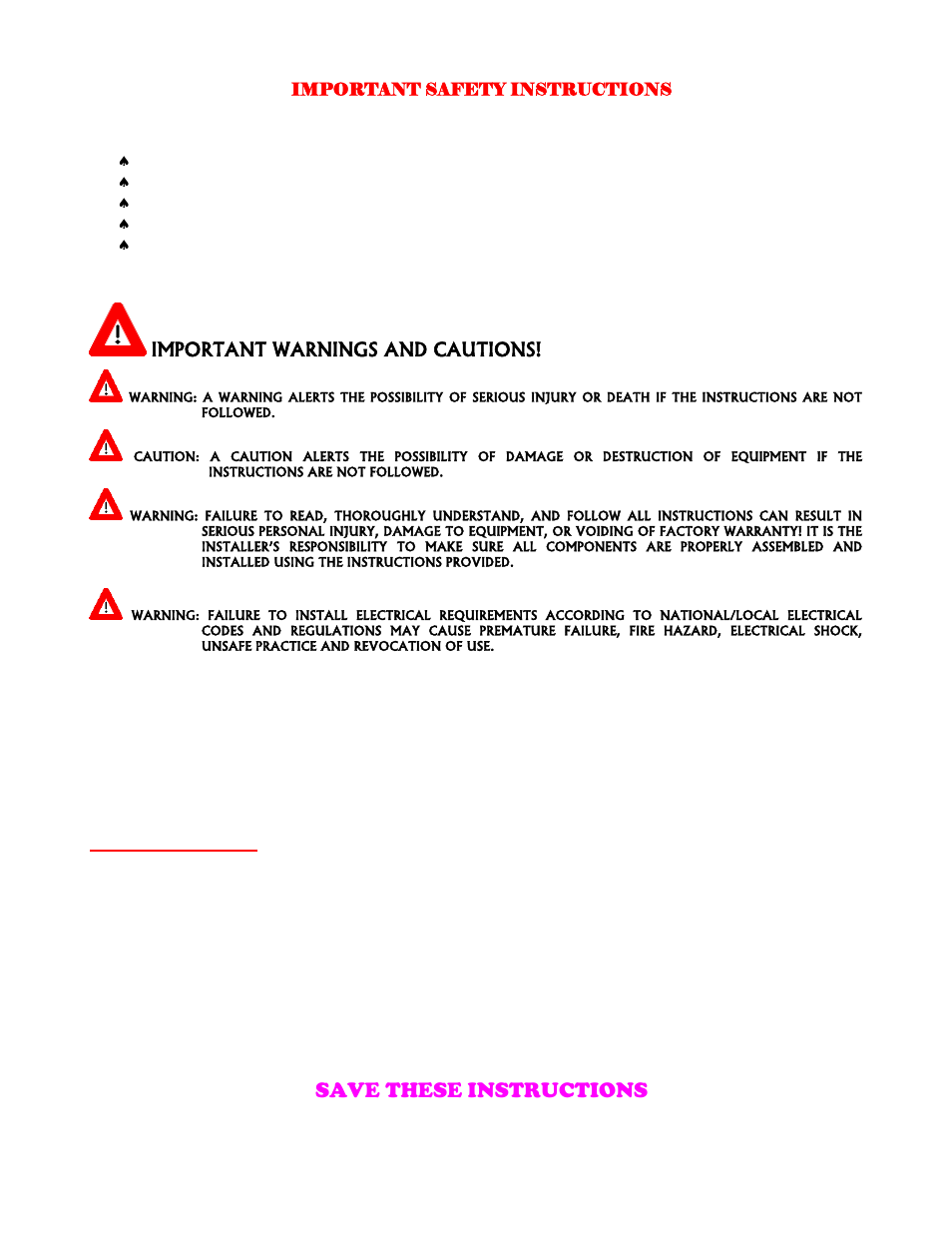 Save these instructions | Vutec DECOFRAME Slimline - Installation Instructions User Manual | Page 2 / 7