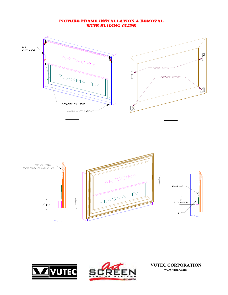 Vutec ARTSCREEN Surface Hook - Installation Instructions User Manual | Page 5 / 7