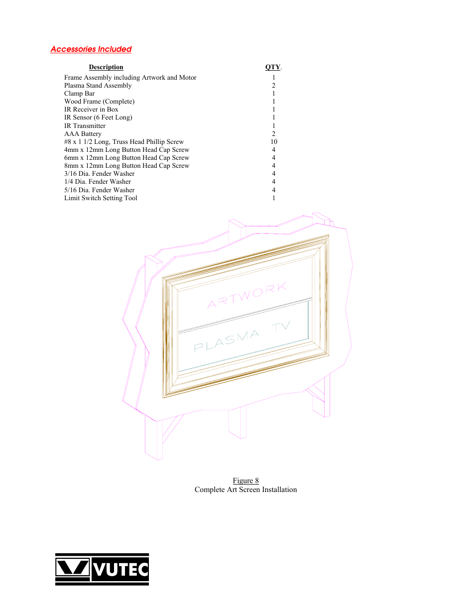 Vutec ARTSCREEN Recessed Clip Instructions User Manual | Page 5 / 7