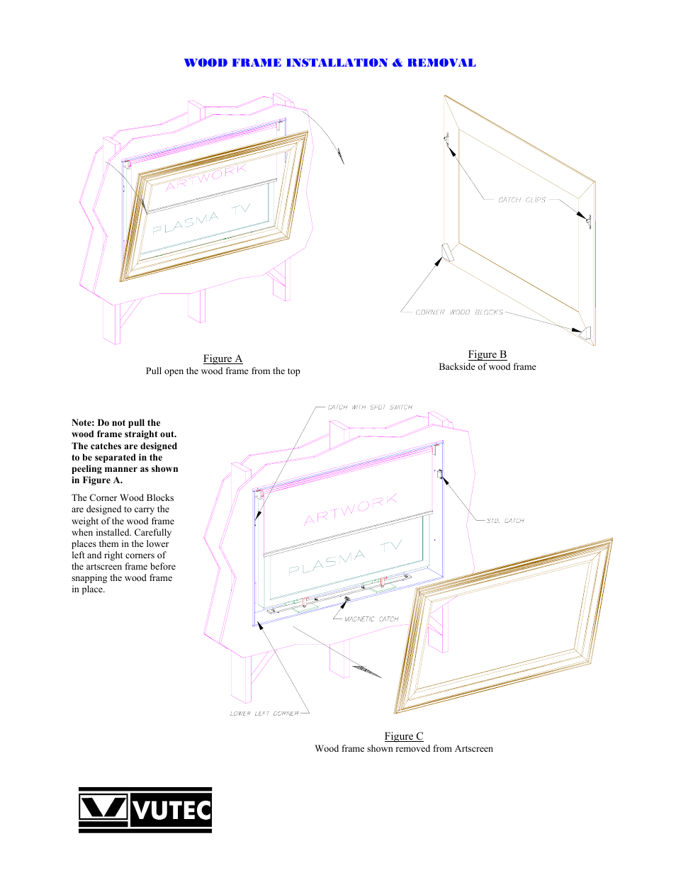 Vutec ARTSCREEN Recessed Clip Instructions User Manual | Page 6 / 7