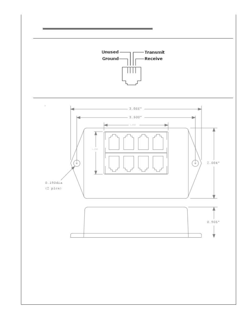 Appendix a: specifications, Rs-232 port pin configuration, Dimensions | Vutec SIK232 Interface - Instructions User Manual | Page 11 / 13