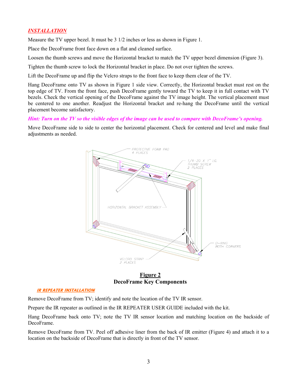 Vutec DECOFRAME - Installation Instructions User Manual | Page 4 / 6