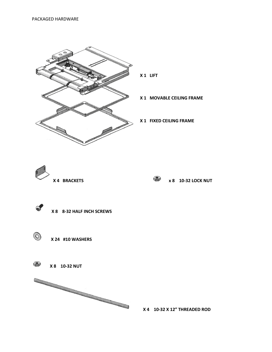 Vutec PROJECTOR SCISSOR LIFT - Installation Instructions User Manual | Page 2 / 16