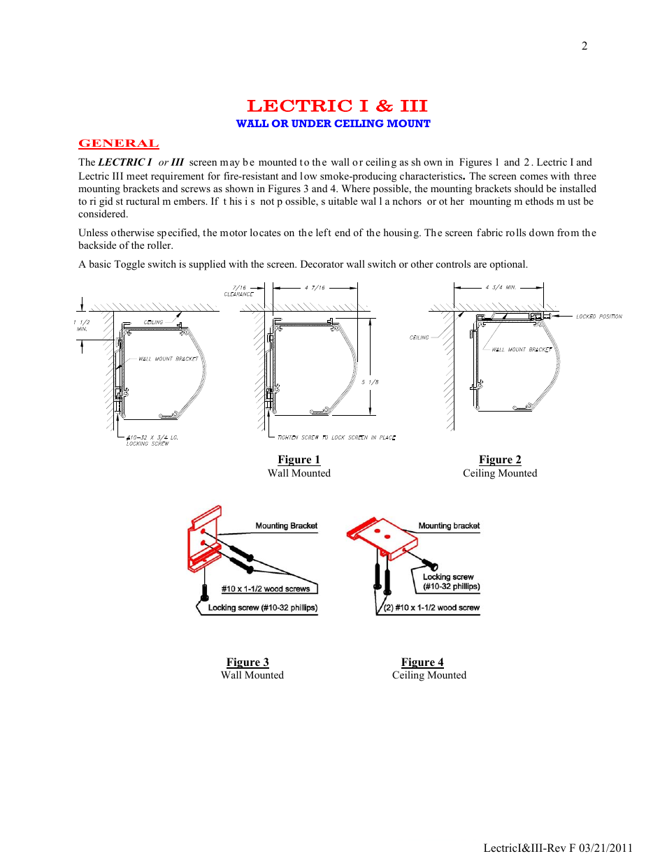 Lectric i & iii | Vutec LECTRIC III-C - Installation Instructions User Manual | Page 2 / 4