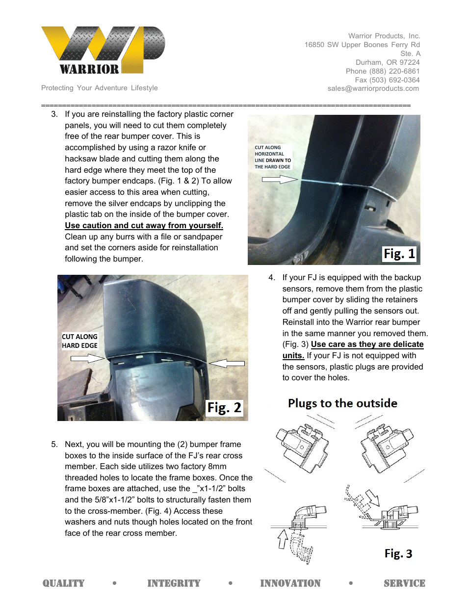 Warrior 3550 Rear Bumper (2007-2013 FJ Cruiser) User Manual | Page 2 / 3