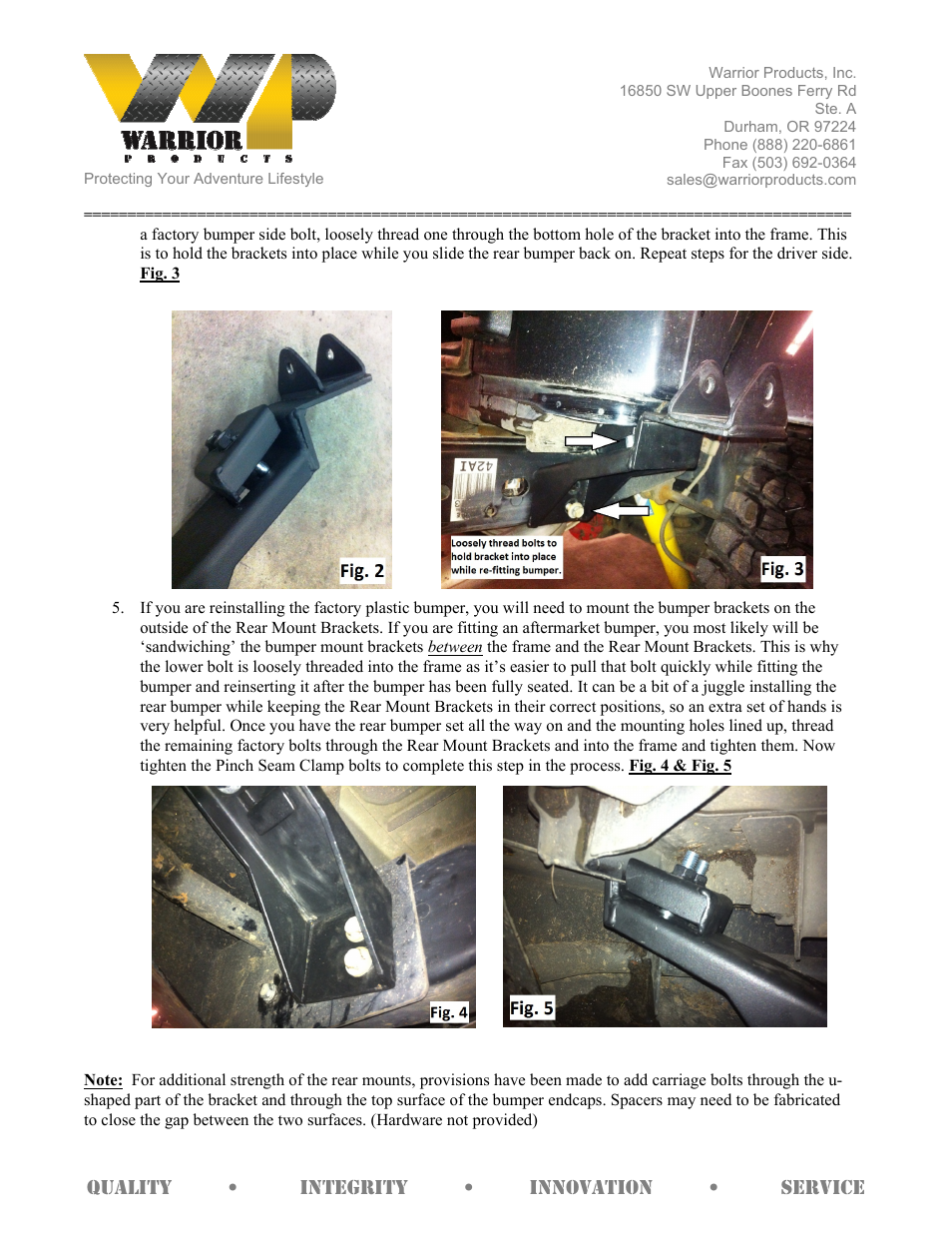 Warrior 885 WRANGLER UNLIMITED RENEGADE RACK (2007 – 2013 Jeep JK Wrangler) User Manual | Page 2 / 4