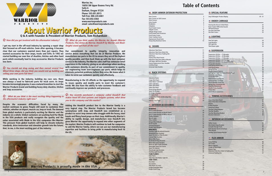 Warrior CATALOG 2013 JEEP PRODUCT User Manual | Page 2 / 25