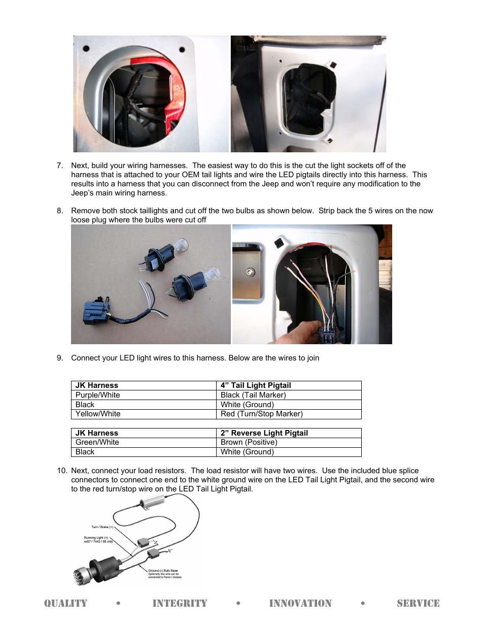 Warrior 2960 Complete LED Tail Light Kit (2007 – 2013 Jeep JK Wrangler) User Manual | Page 2 / 3