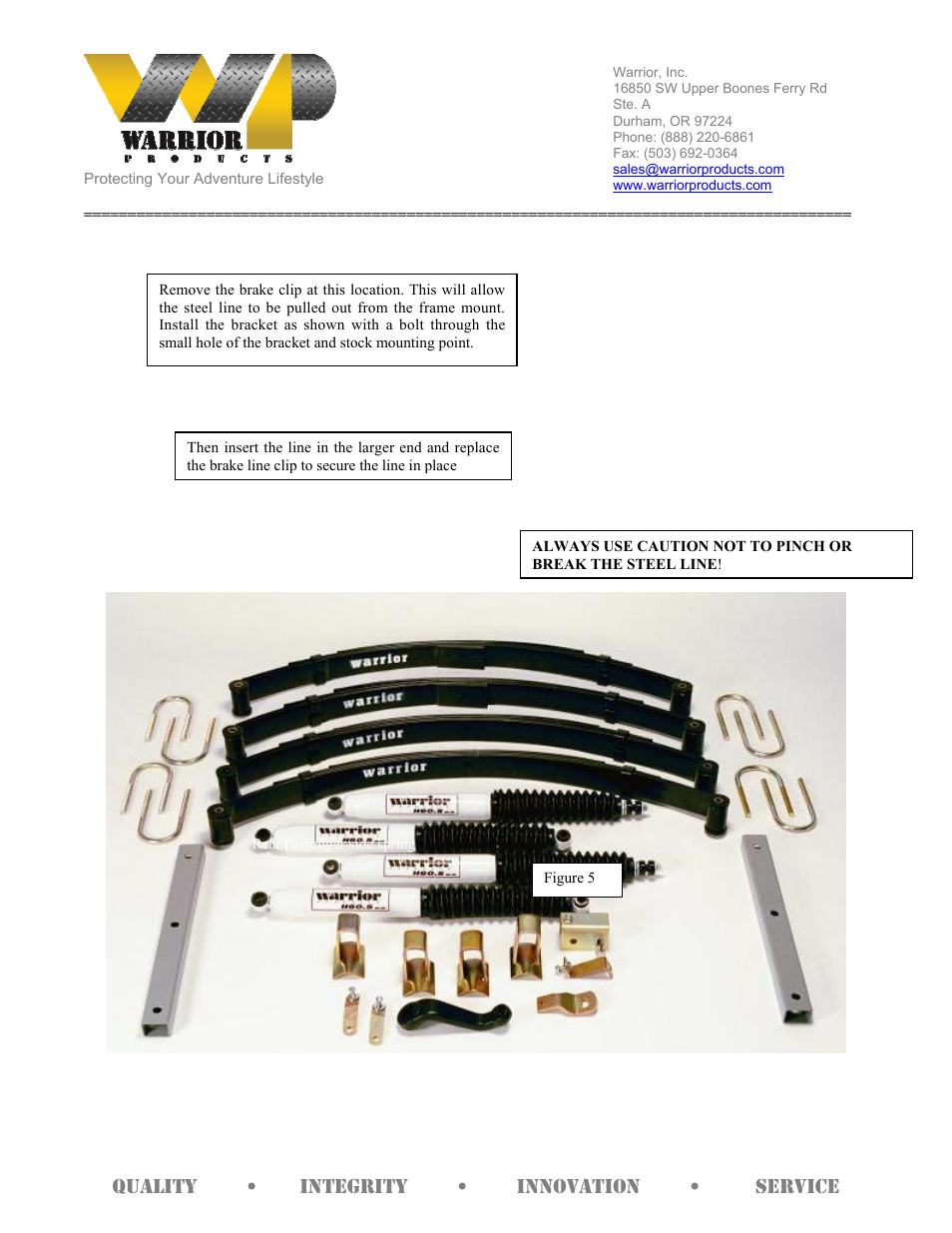 Warrior 30630 LIFT KIT (1987 – 1996 Jeep YJ Wrangler) User Manual | Page 4 / 5