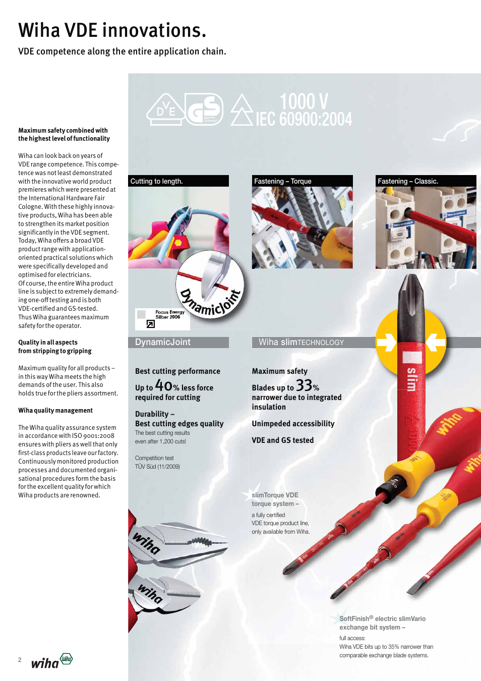 Wiha vde innovations | Wiha Tools VDE tools brochure User Manual | Page 2 / 68