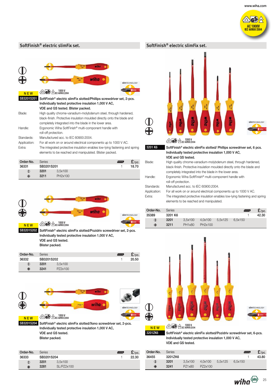 Softfinish, Electric slimfix set | Wiha Tools VDE tools brochure User Manual | Page 25 / 68