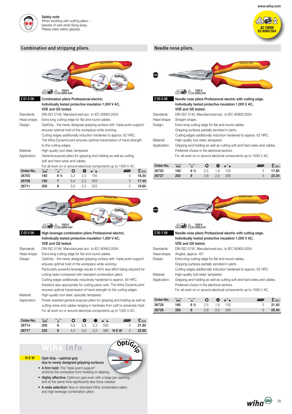 Wiha info | Wiha Tools VDE tools brochure User Manual | Page 39 / 68