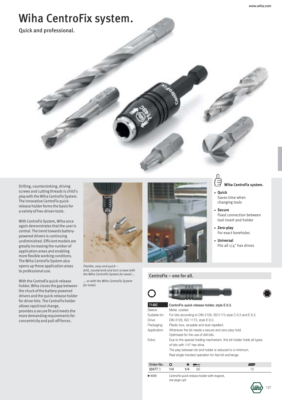Wiha Tools Drill bits User Manual | 1 page