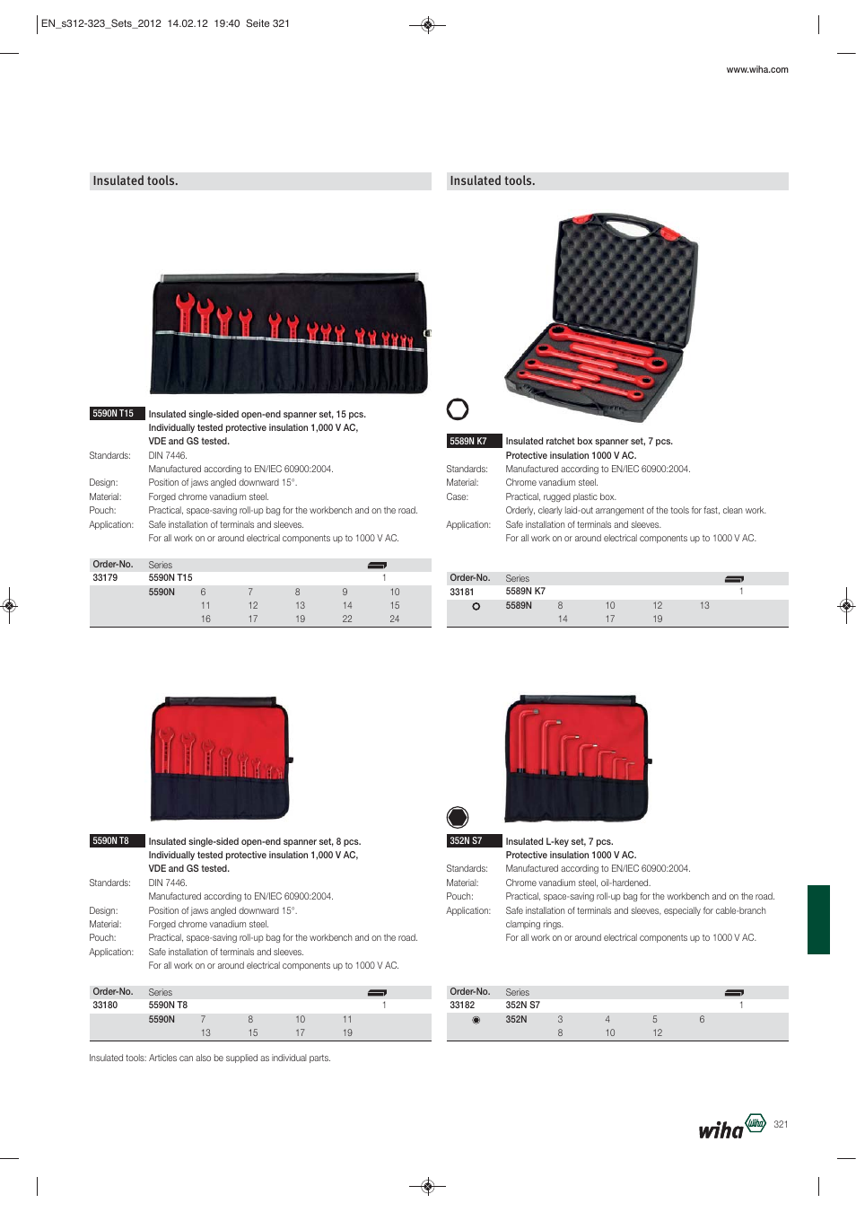 Insulated tools | Wiha Tools Mixed sets User Manual | Page 10 / 12