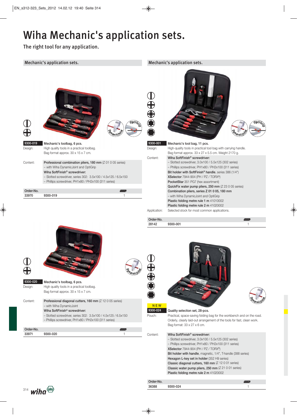 Wiha mechanic's application sets, The right tool for any application, Mechanic's application sets | Wiha Tools Mixed sets User Manual | Page 3 / 12