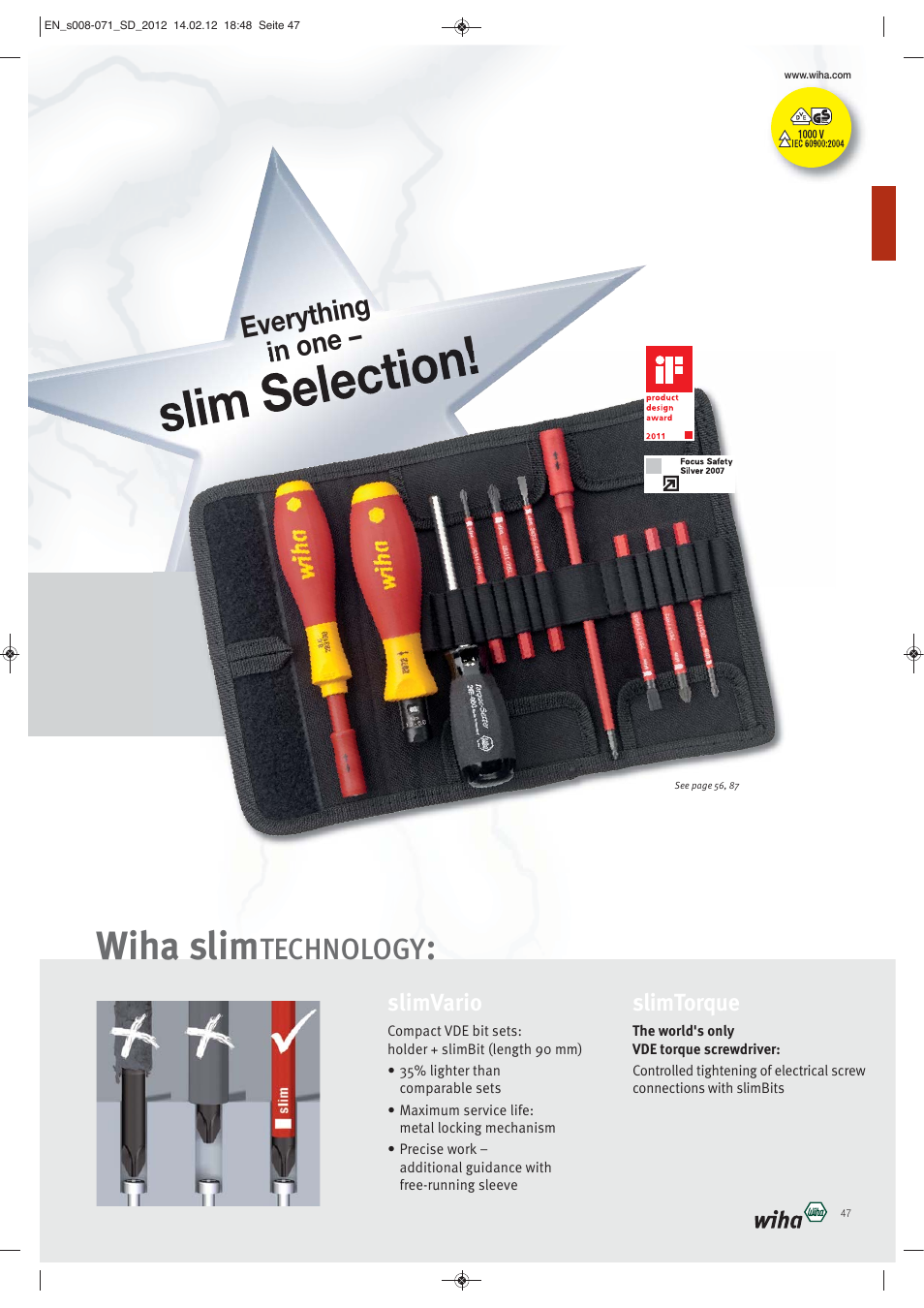 Slim selection, Wiha slim, Technology | Everything in one | Wiha Tools Screwdrivers User Manual | Page 40 / 64