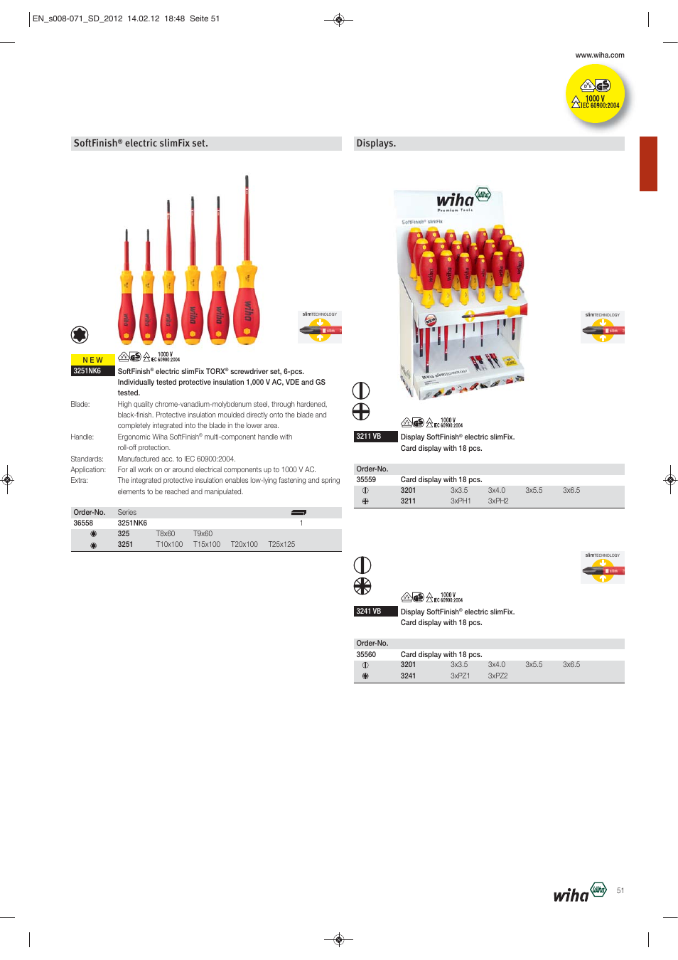 Softfinish, Electric slimfix set, Displays | Wiha Tools Screwdrivers User Manual | Page 44 / 64