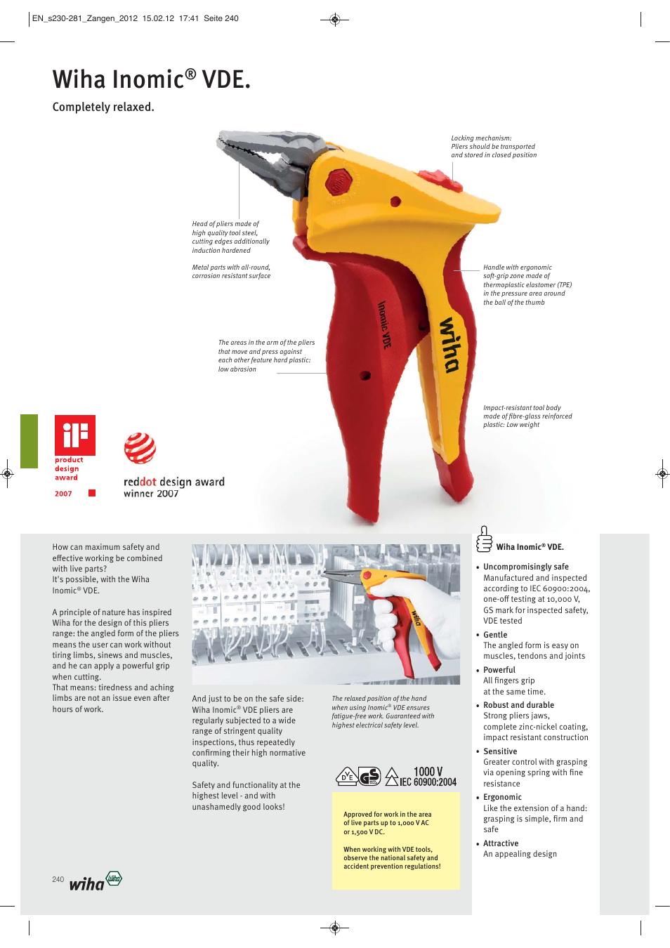 Wiha inomic, Completely relaxed | Wiha Tools Pliers User Manual | Page 11 / 52