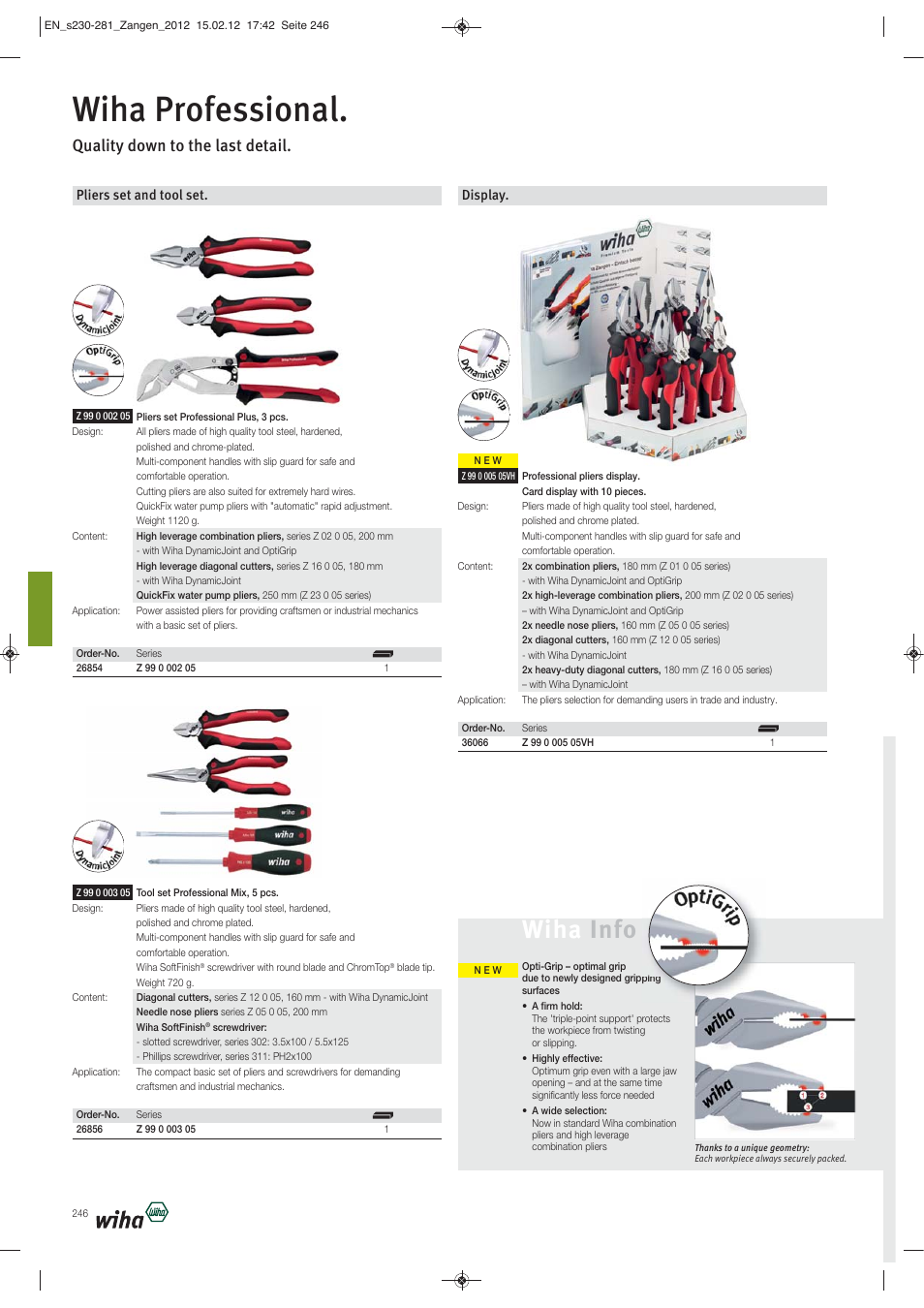 Wiha professional, Wiha info, Quality down to the last detail | Wiha Tools Pliers User Manual | Page 17 / 52