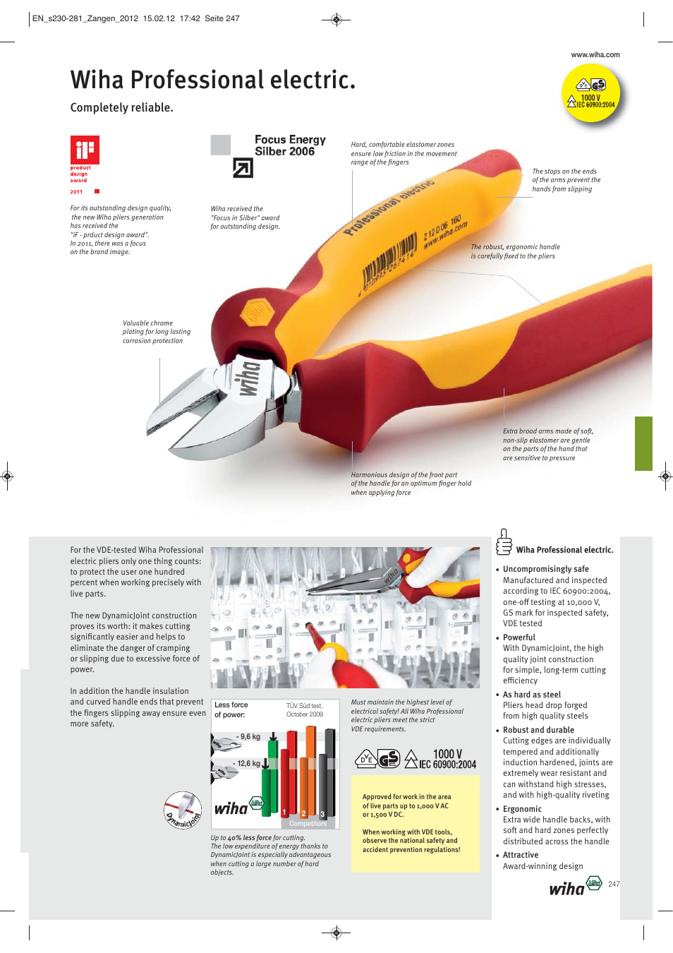 Wiha professional electric, Completely reliable | Wiha Tools Pliers User Manual | Page 18 / 52