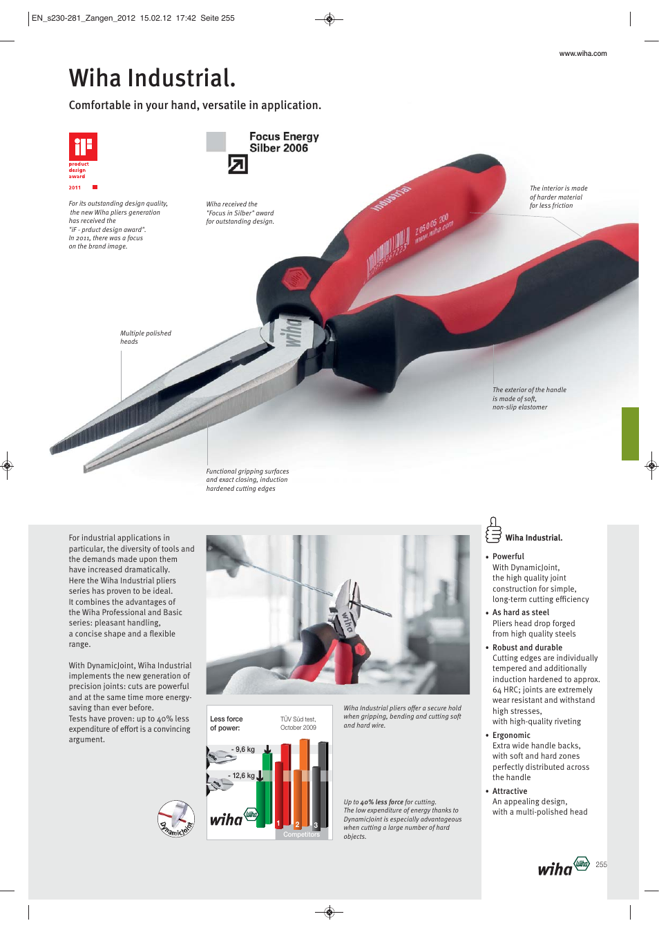 Wiha industrial, Comfortable in your hand, versatile in application | Wiha Tools Pliers User Manual | Page 26 / 52