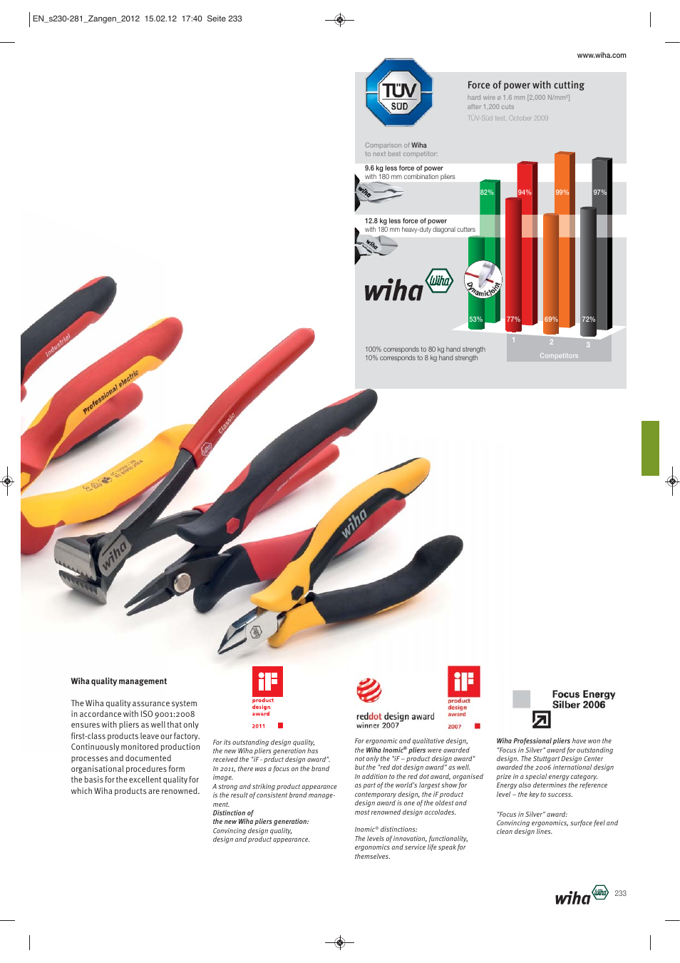 Force of power with cutting | Wiha Tools Pliers User Manual | Page 4 / 52