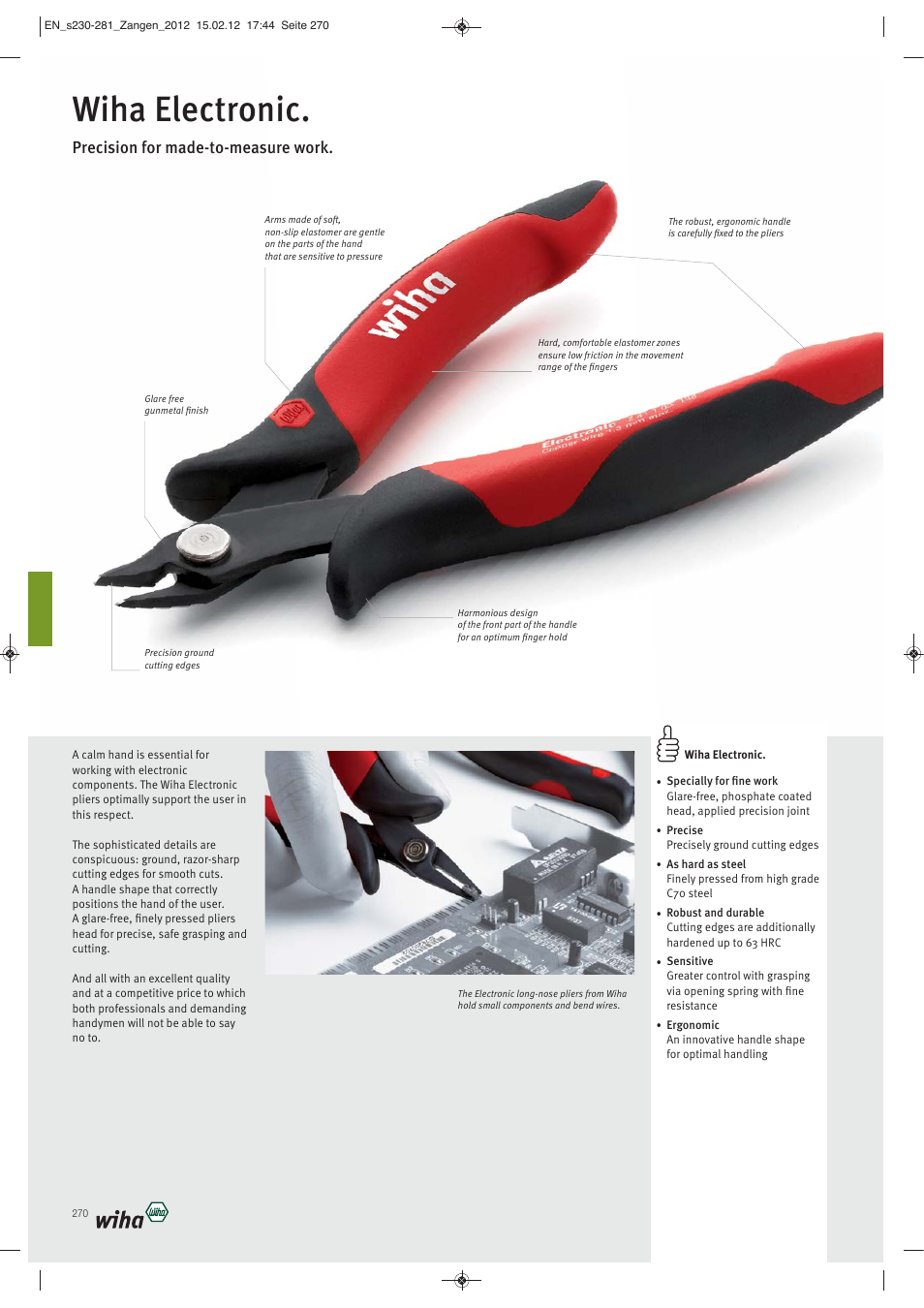 Wiha electronic, Precision for made-to-measure work | Wiha Tools Pliers User Manual | Page 41 / 52