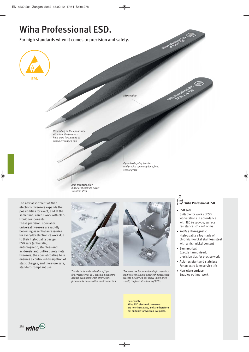 Wiha professional esd | Wiha Tools Pliers User Manual | Page 49 / 52