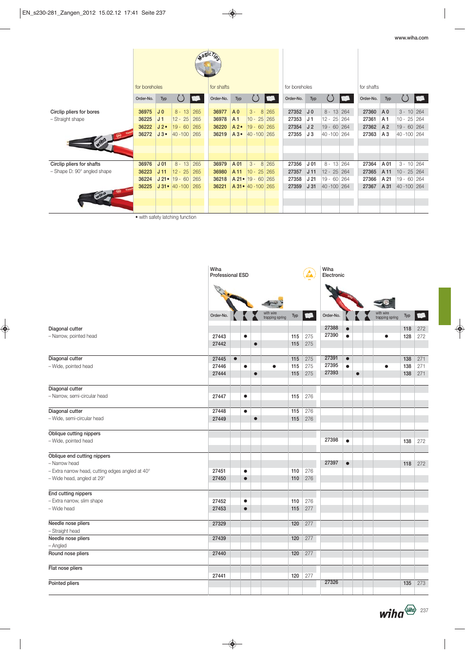 Wiha Tools Pliers User Manual | Page 8 / 52