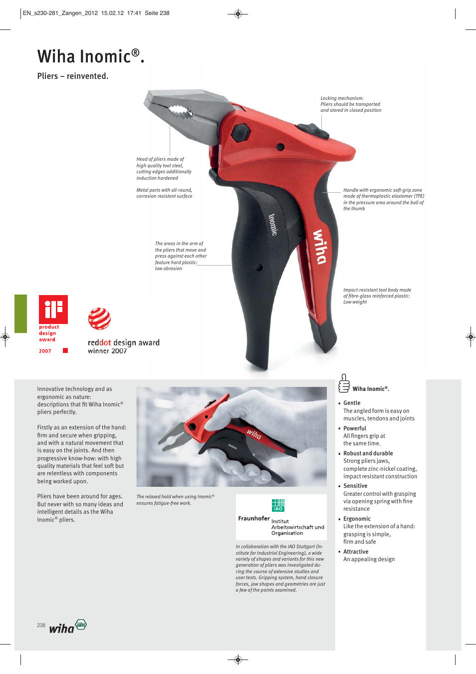 Wiha inomic, Pliers – reinvented | Wiha Tools Pliers User Manual | Page 9 / 52