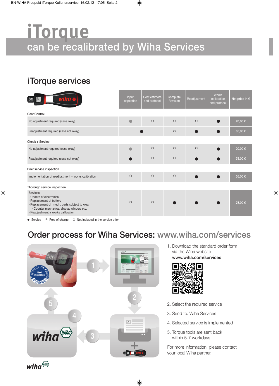 Itorque, Can be recalibrated by wiha services | Wiha Tools iTorque Calibration Program User Manual | Page 2 / 4