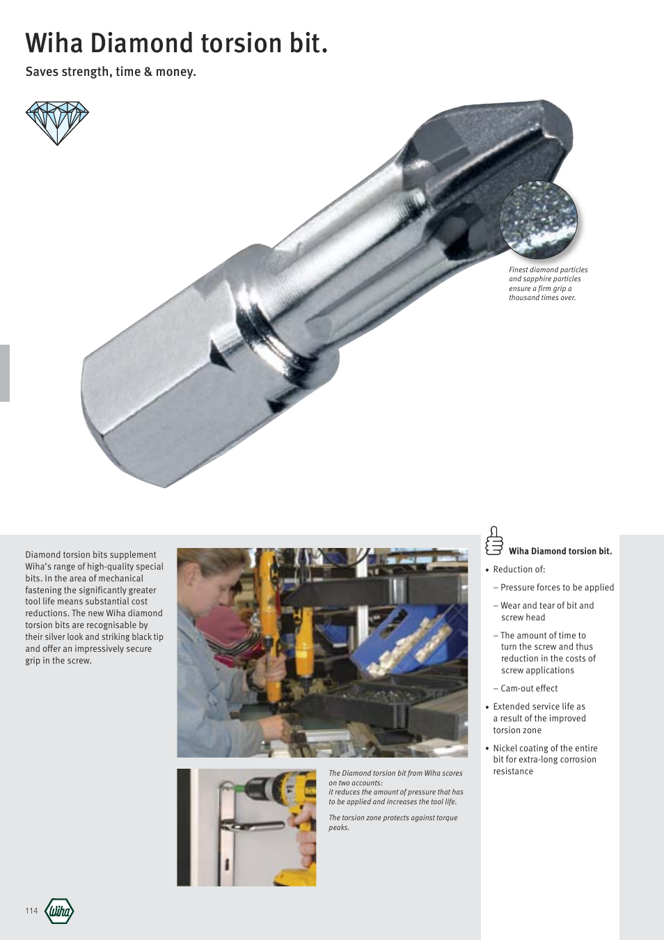 Wiha Tools Diamond torsion bit User Manual | 1 page