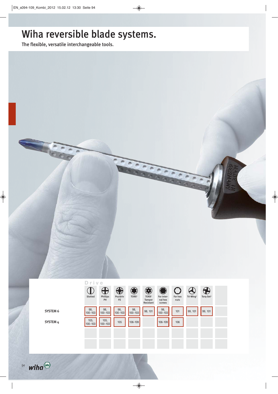 Wiha Tools Reversible blade systems User Manual | 16 pages