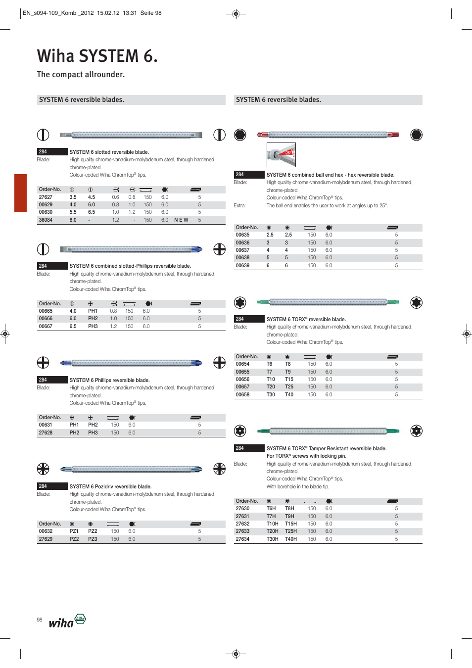 Wiha system 6, The compact allrounder, System 6 reversible blades | Wiha Tools Reversible blade systems User Manual | Page 5 / 16