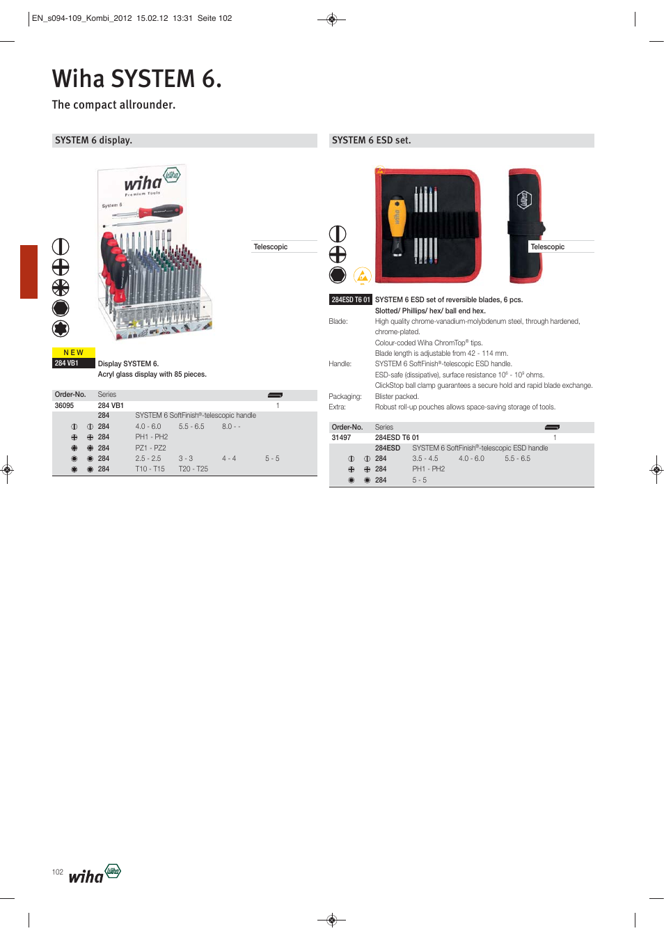 Wiha system 6, The compact allrounder, System 6 display | System 6 esd set | Wiha Tools Reversible blade systems User Manual | Page 9 / 16