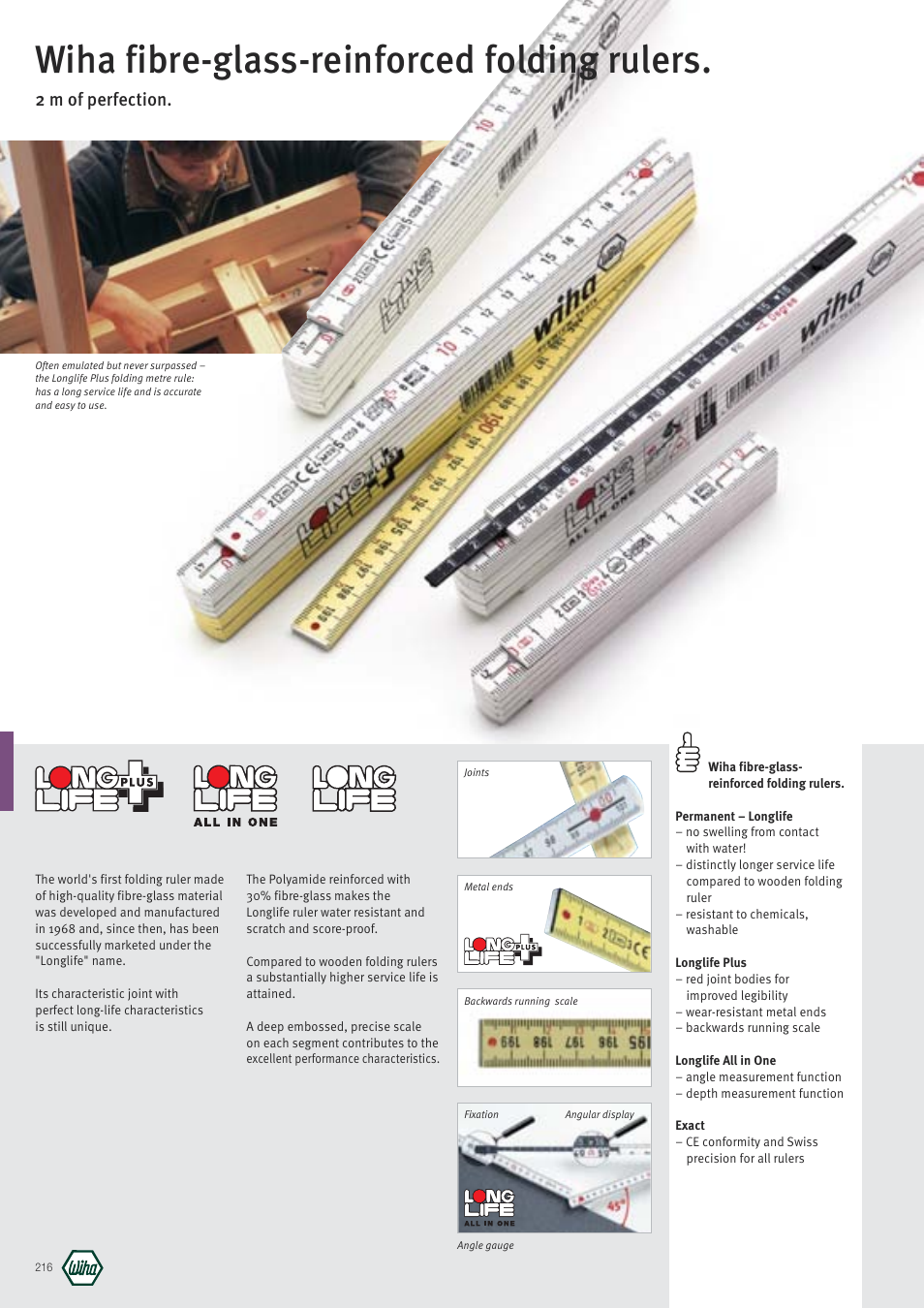 Wiha Tools Fibre-glass-reinforced folding rulers User Manual | 1 page
