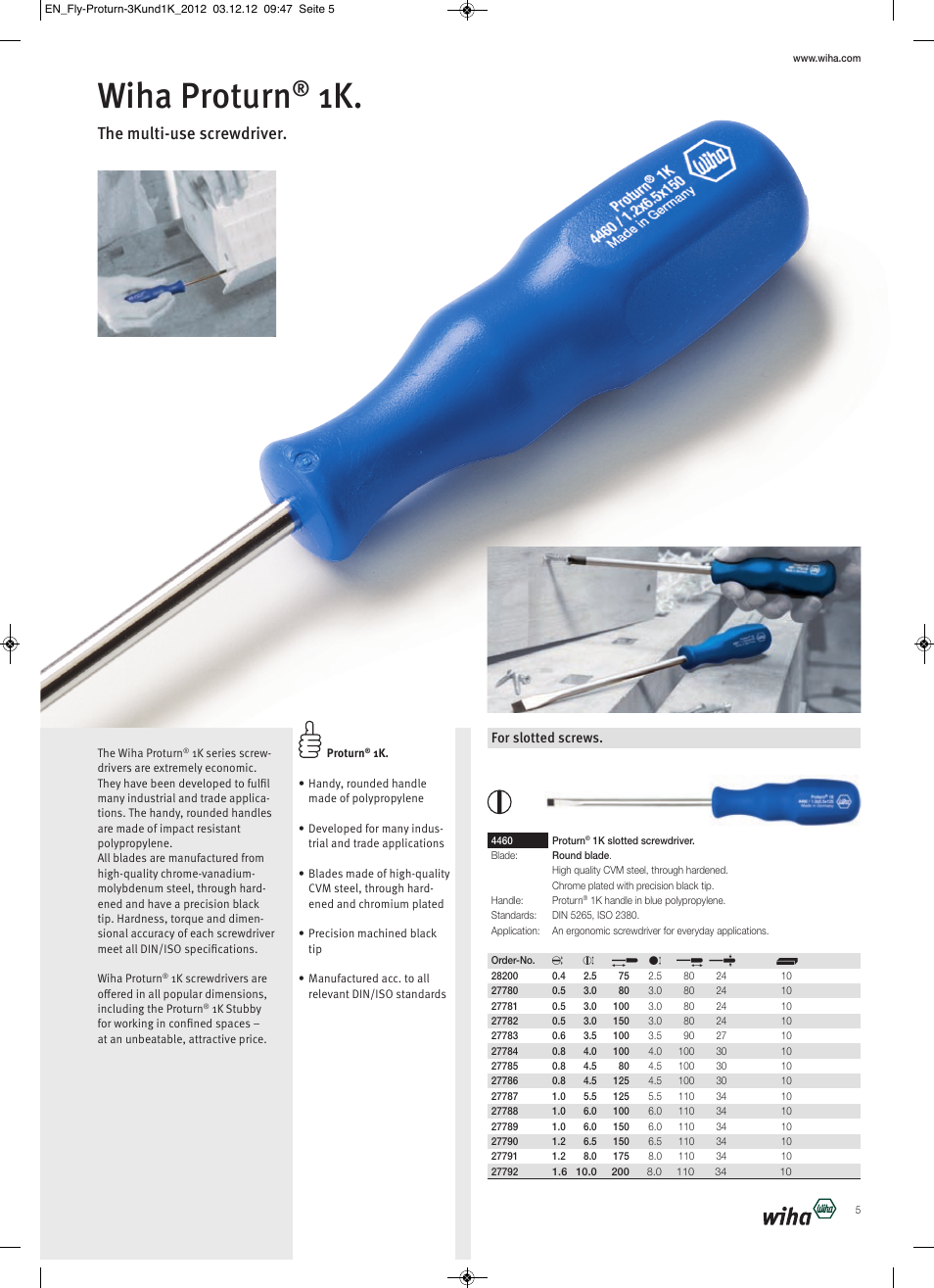 Wiha proturn, The multi-use screwdriver | Wiha Tools Proturn brochure User Manual | Page 5 / 12