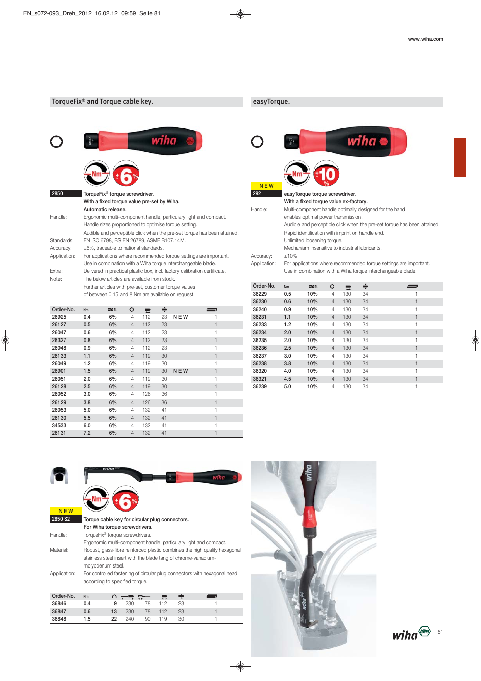 Torquefix, And torque cable key, Easytorque | Wiha Tools Torque tools User Manual | Page 10 / 22