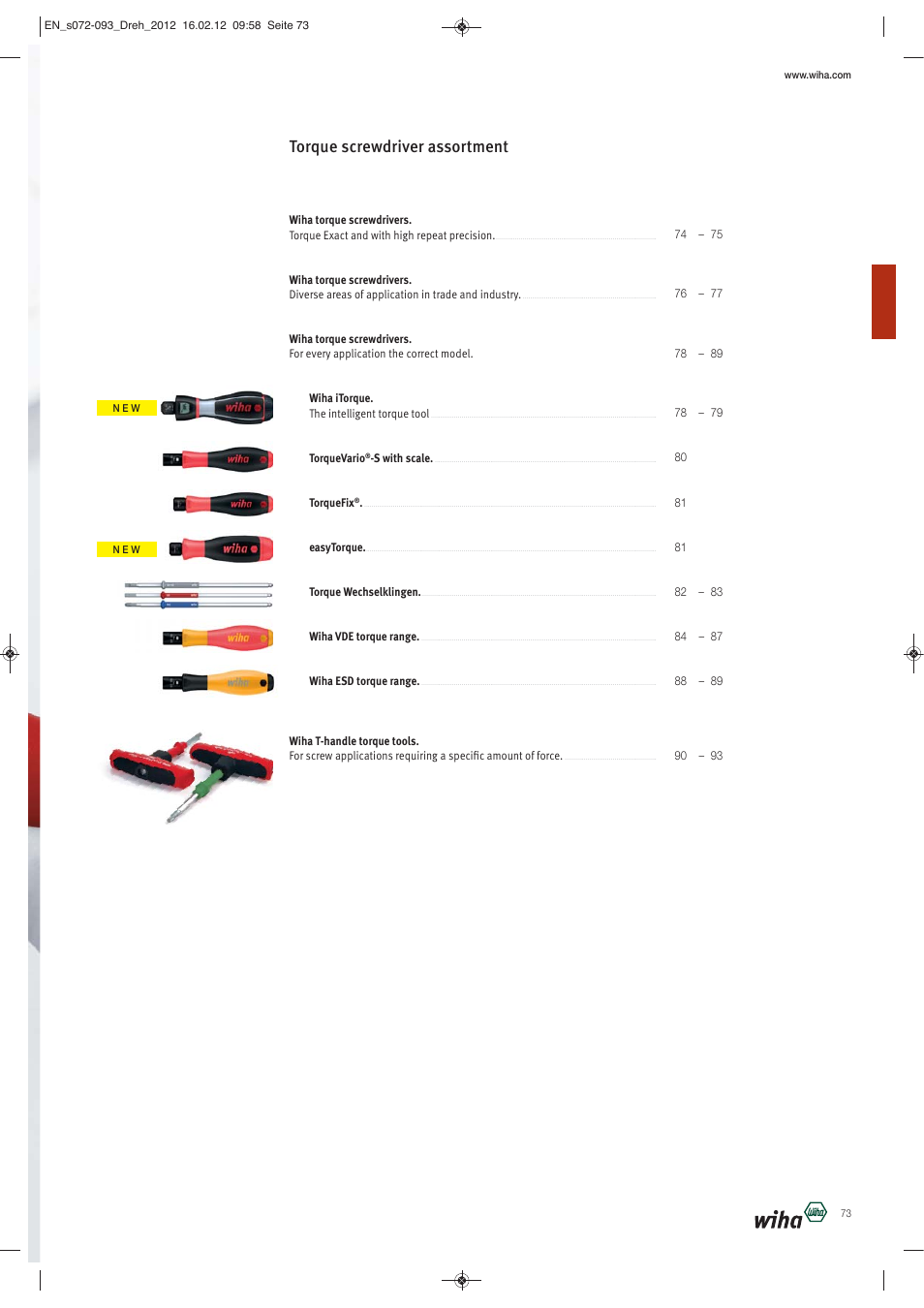 Torque screwdriver assortment | Wiha Tools Torque tools User Manual | Page 2 / 22