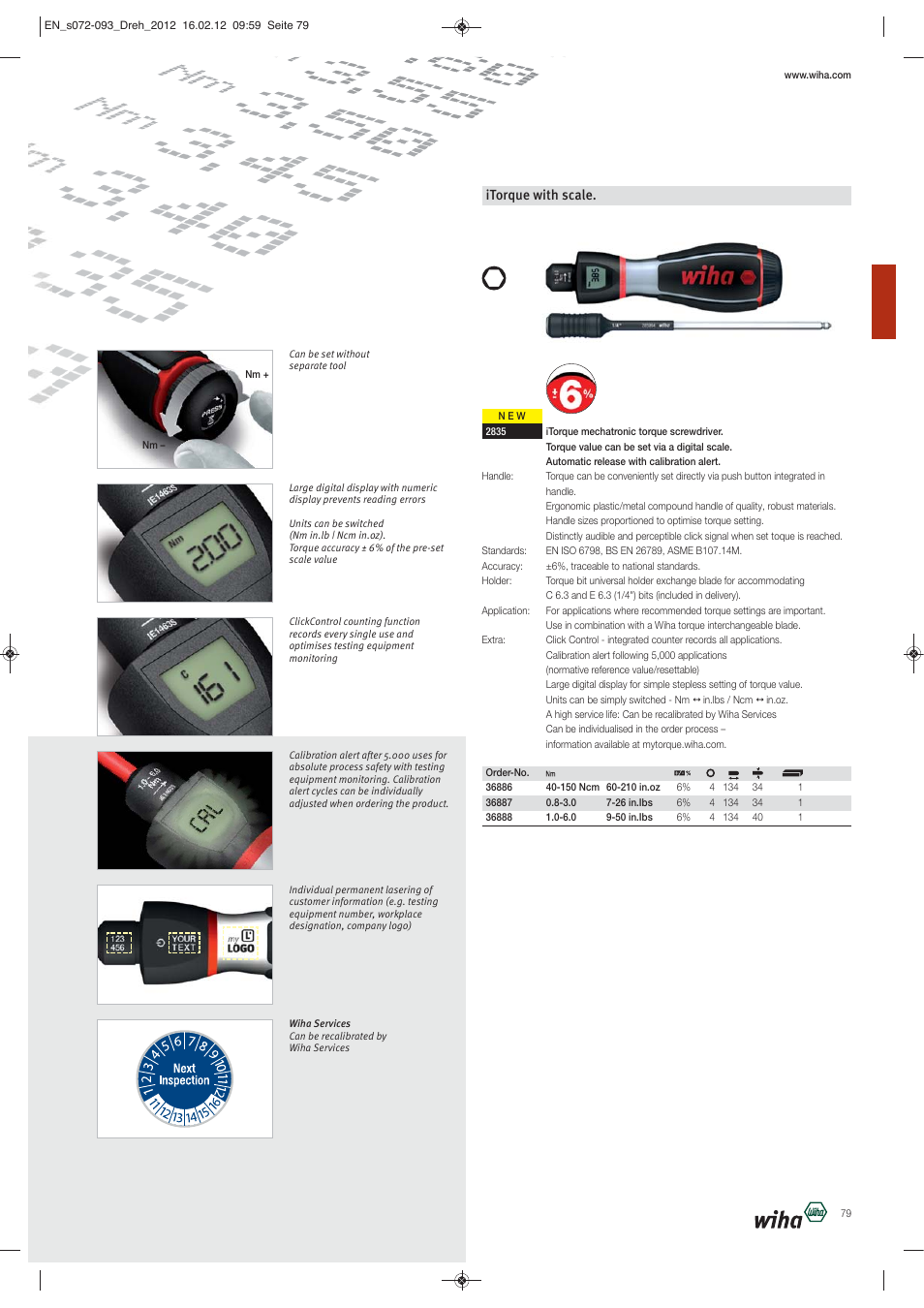 Itorque with scale | Wiha Tools Torque tools User Manual | Page 8 / 22