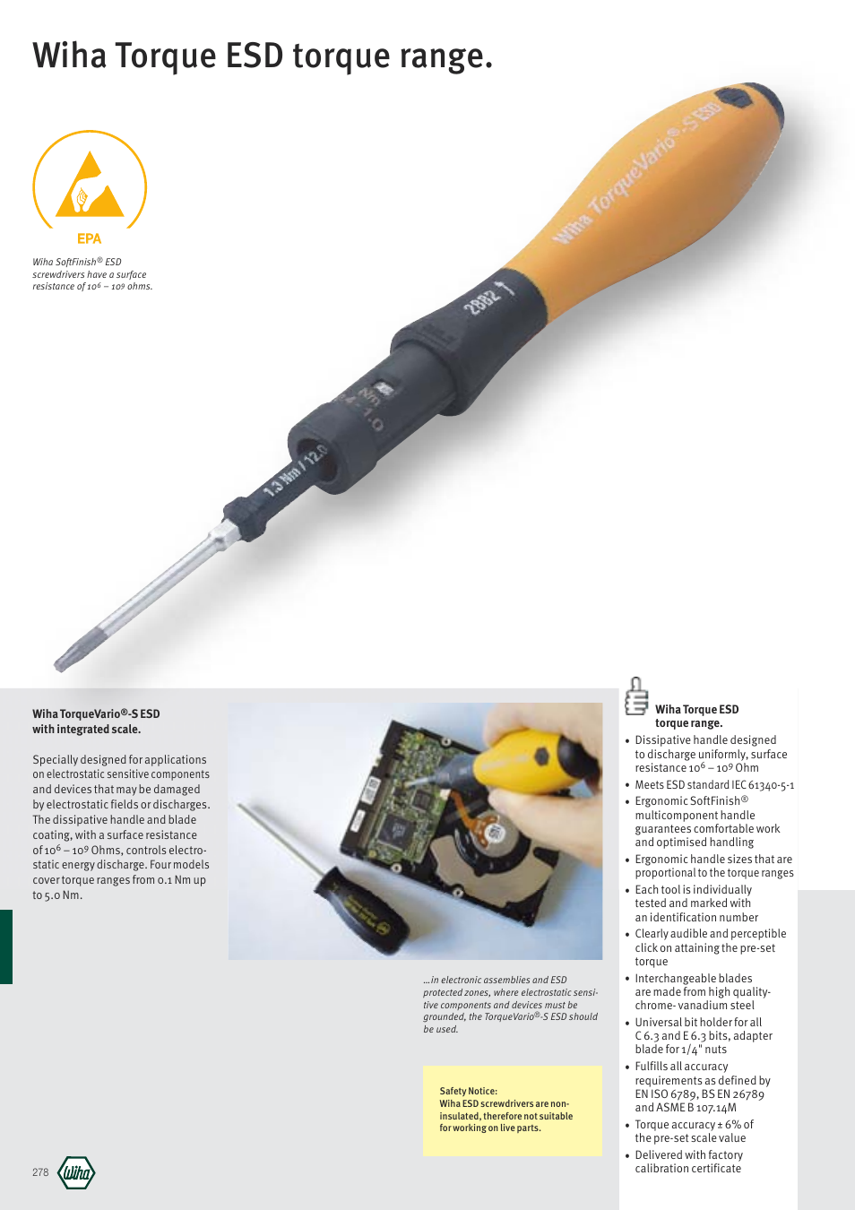 Wiha Tools TorqueVario-S ESD User Manual | 1 page
