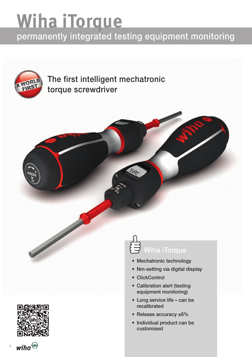 Wiha itorque | Wiha Tools iTorque Flyer User Manual | Page 4 / 16