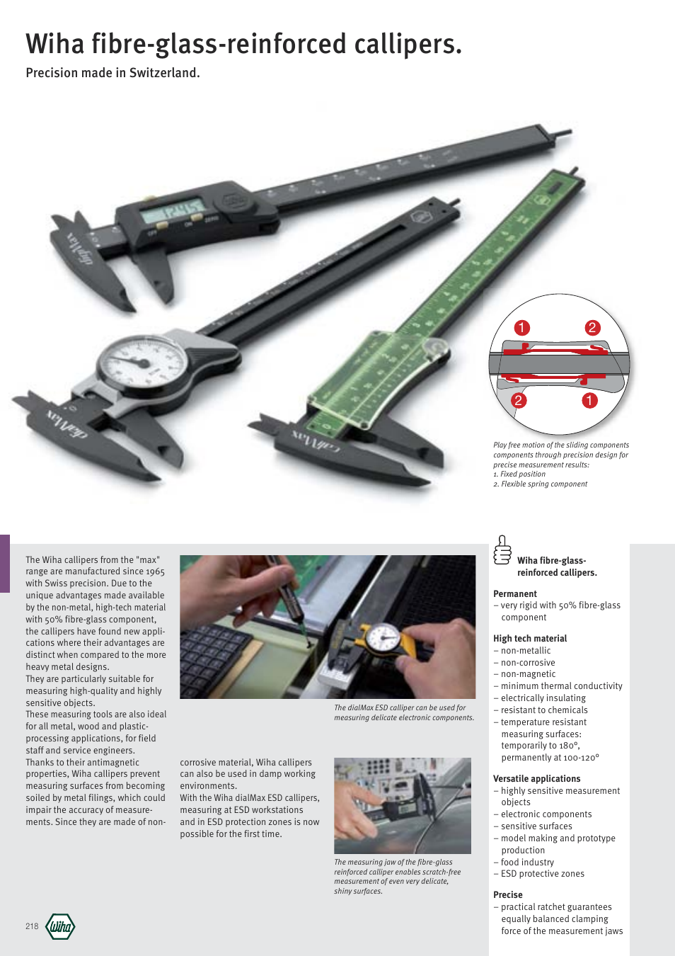 Wiha Tools Fibre-glass-reinforced callipers User Manual | 1 page