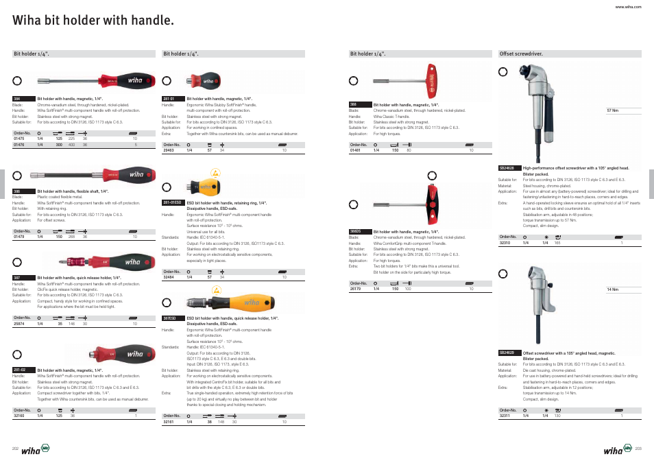 Wiha bit holder with handle | Wiha Tools Bits User Manual | Page 23 / 36
