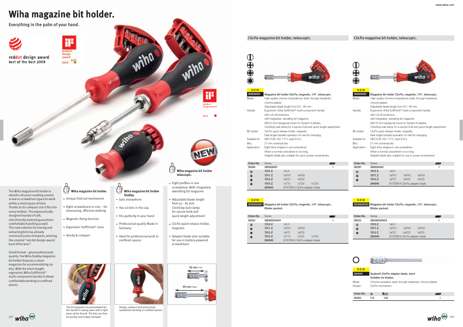 Wiha magazine bit holder | Wiha Tools Bits User Manual | Page 24 / 36